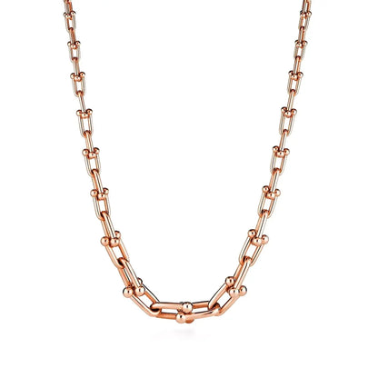 Link Graduated Necklace-Necklaces-Blizzm