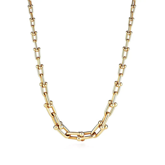 Link Graduated Necklace-Necklaces-Blizzm
