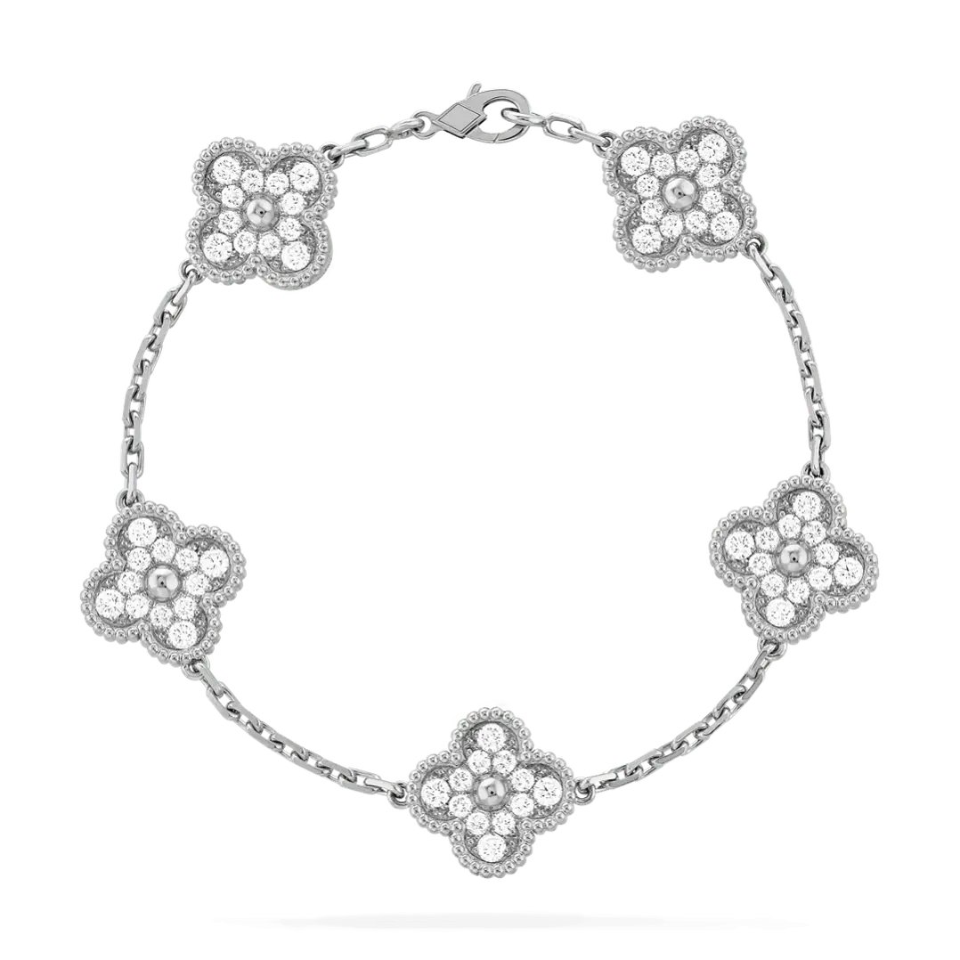 Luxury Clover Crystal Bracelet-Bracelets-Blizzm