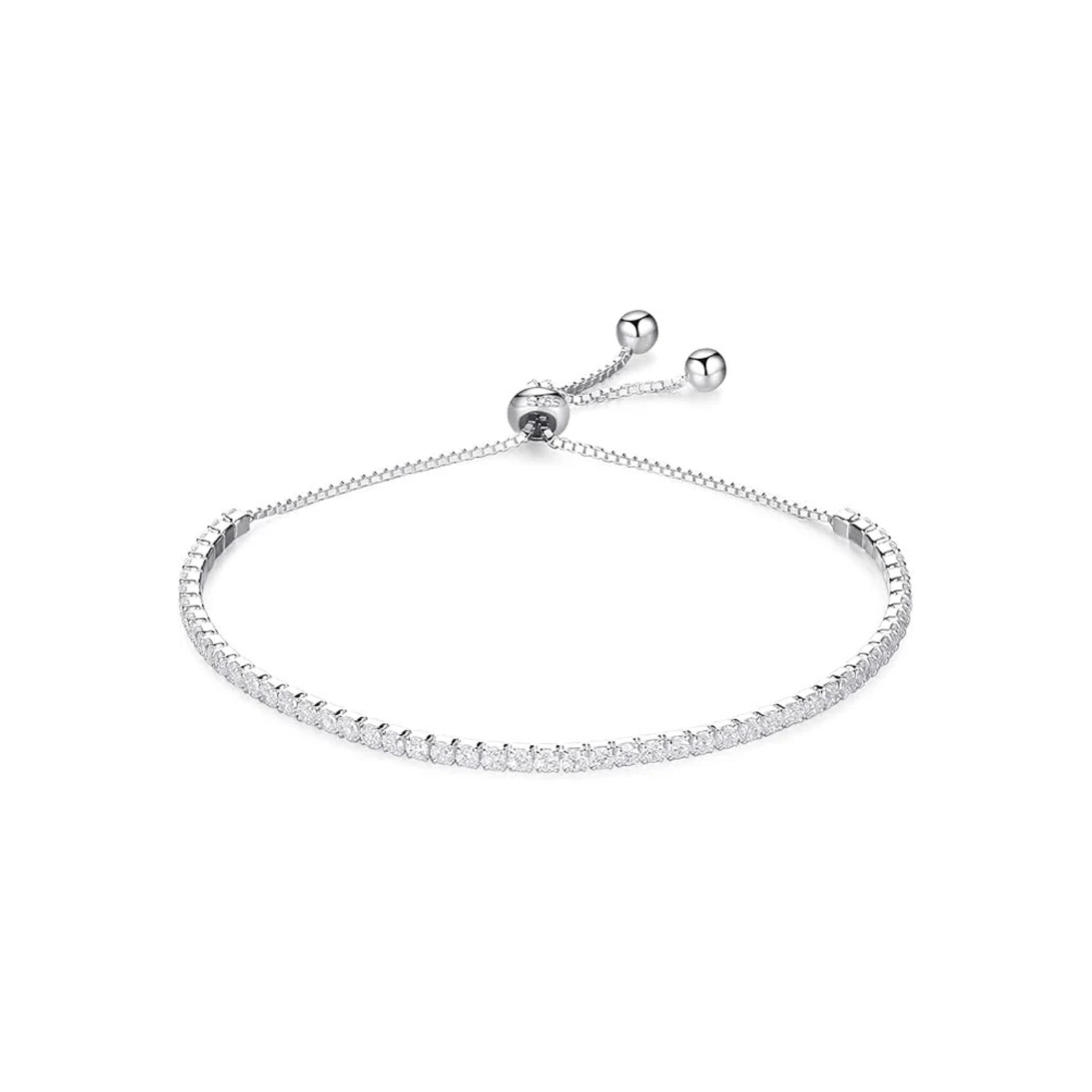 Silbertale Sterling Silver Moissanite Bracelet