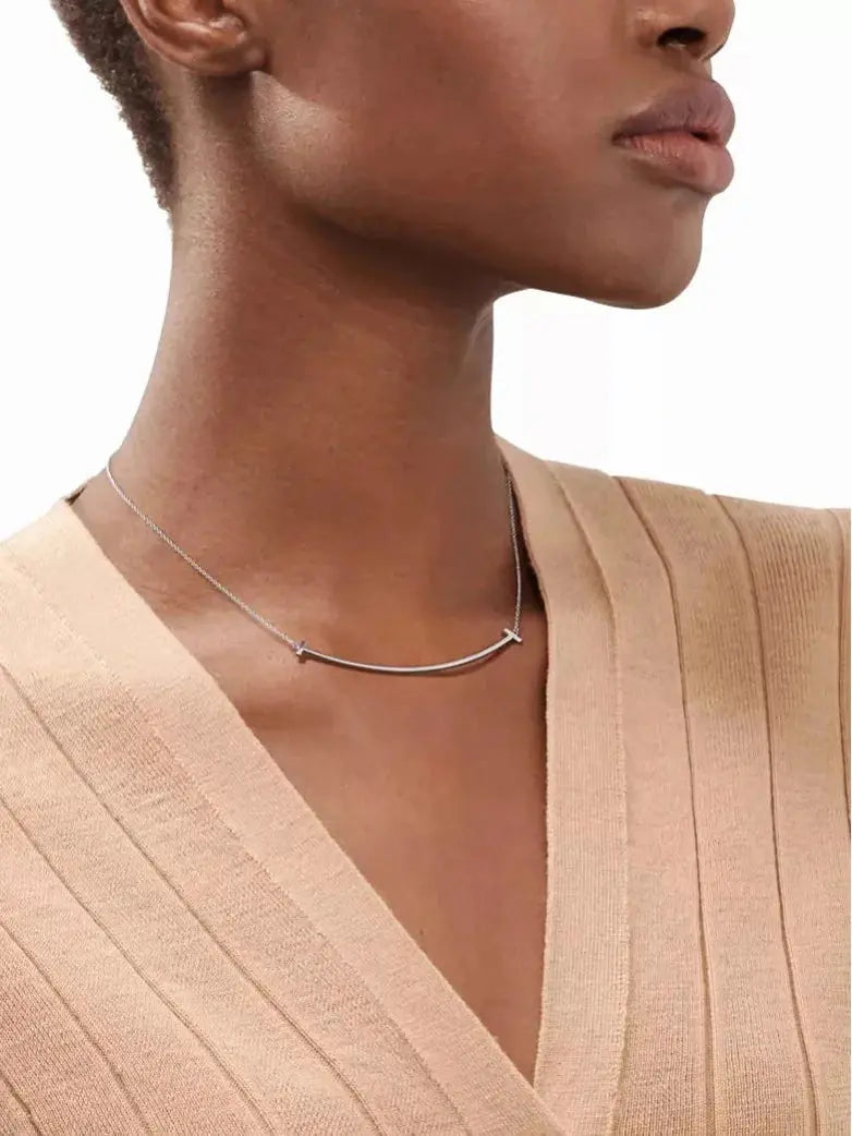 Minimalist Radiant Curved Pendant - Large-Necklaces-Blizzm