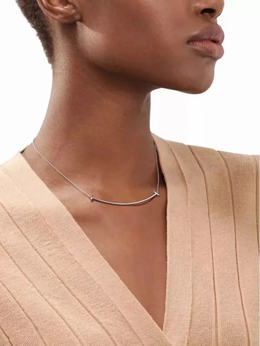 Minimalist Radiant Curved Pendant - Large-Necklaces-Blizzm