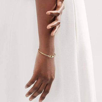 Mother of Pearl Wire Bangle-Bracelets-Blizzm