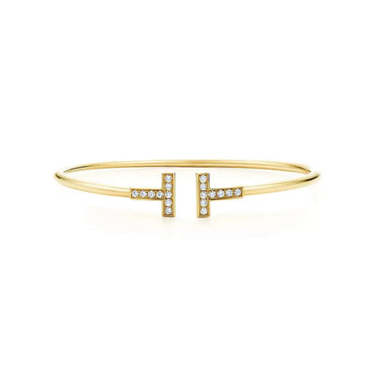 Mother of Pearl Wire Bangle-Bracelets-Blizzm