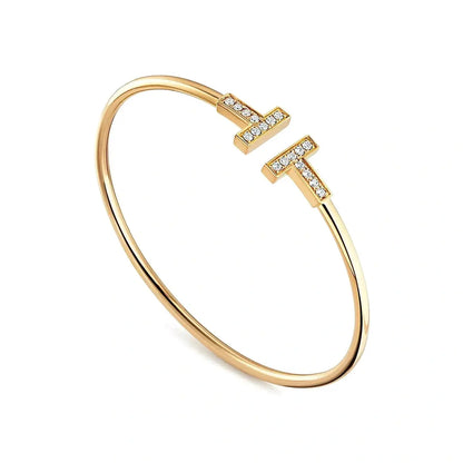 Mother of Pearl Wire Bangle-Bracelets-Blizzm