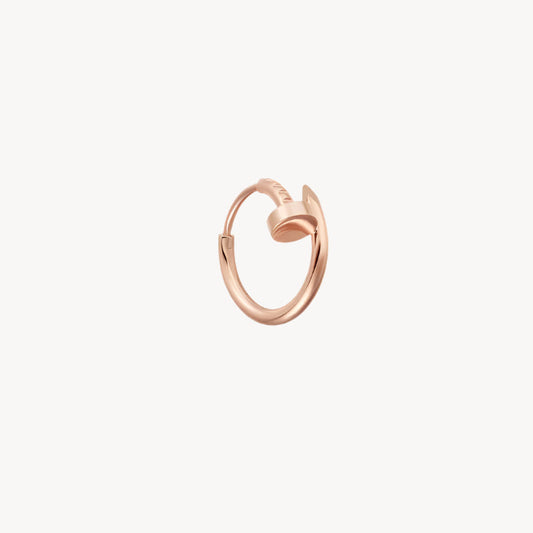 Nail Curve Mini Hoop Earring-Earrings-Blizzm