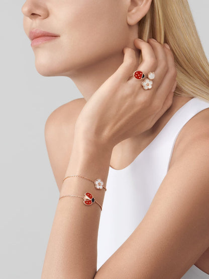 Open Wings Ladybug Bracelet – Spring Charm Edition-Bracelets-Blizzm