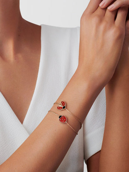 Open Wings Ladybug Bracelet – Spring Charm Edition-Bracelets-Blizzm