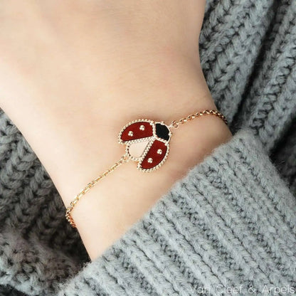 Open Wings Ladybug Bracelet – Spring Charm Edition-Bracelets-Blizzm