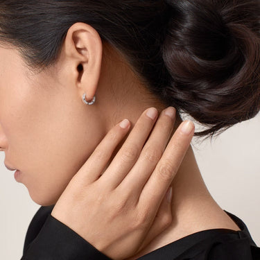 Pavé Single Hoop Earring-Earrings-Blizzm