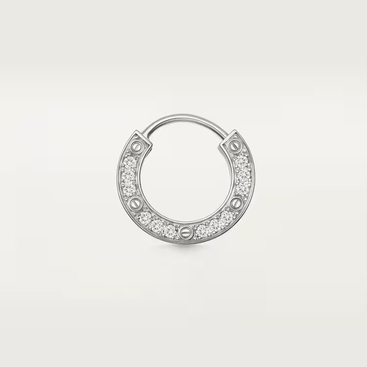 Pavé Single Hoop Earring-Earrings-Blizzm