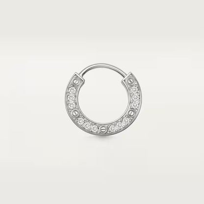 Pavé Single Hoop Earring-Earrings-Blizzm