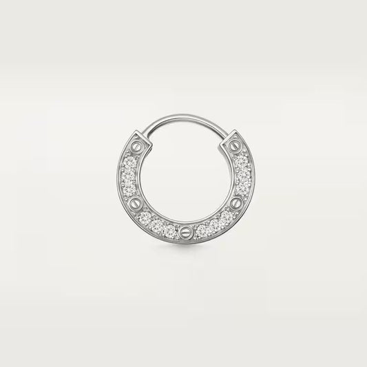 Pavé Single Hoop Earring-Earrings-Blizzm