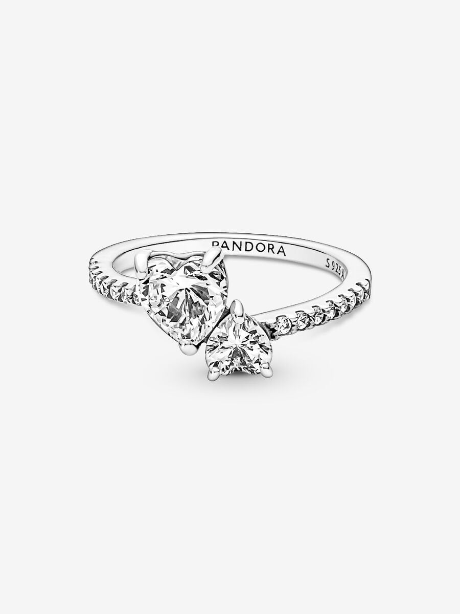 Princess Double Heart Ring-Rings-Blizzm