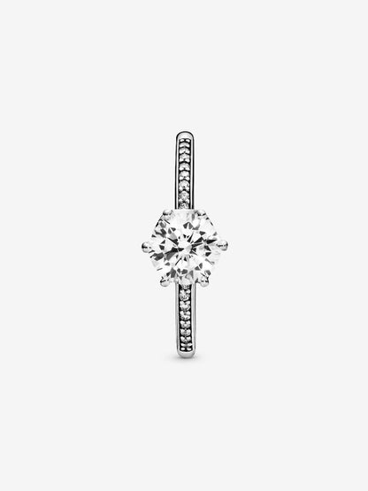 Princess Silver Crown Ring-Rings-Blizzm