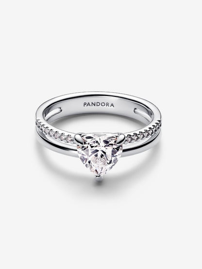 Princess Silver Heart Ring-Rings-Blizzm