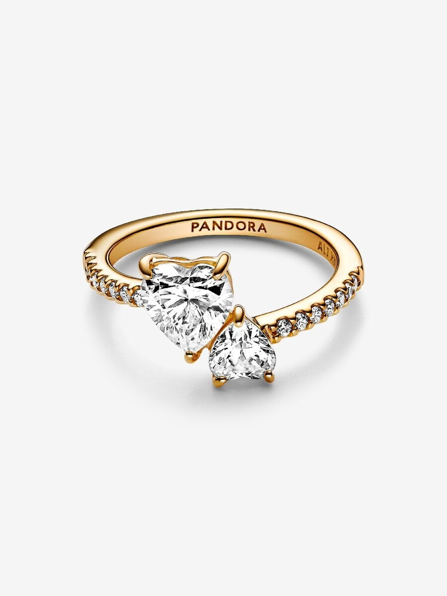Princess Twin Heart Ring-Rings-Blizzm