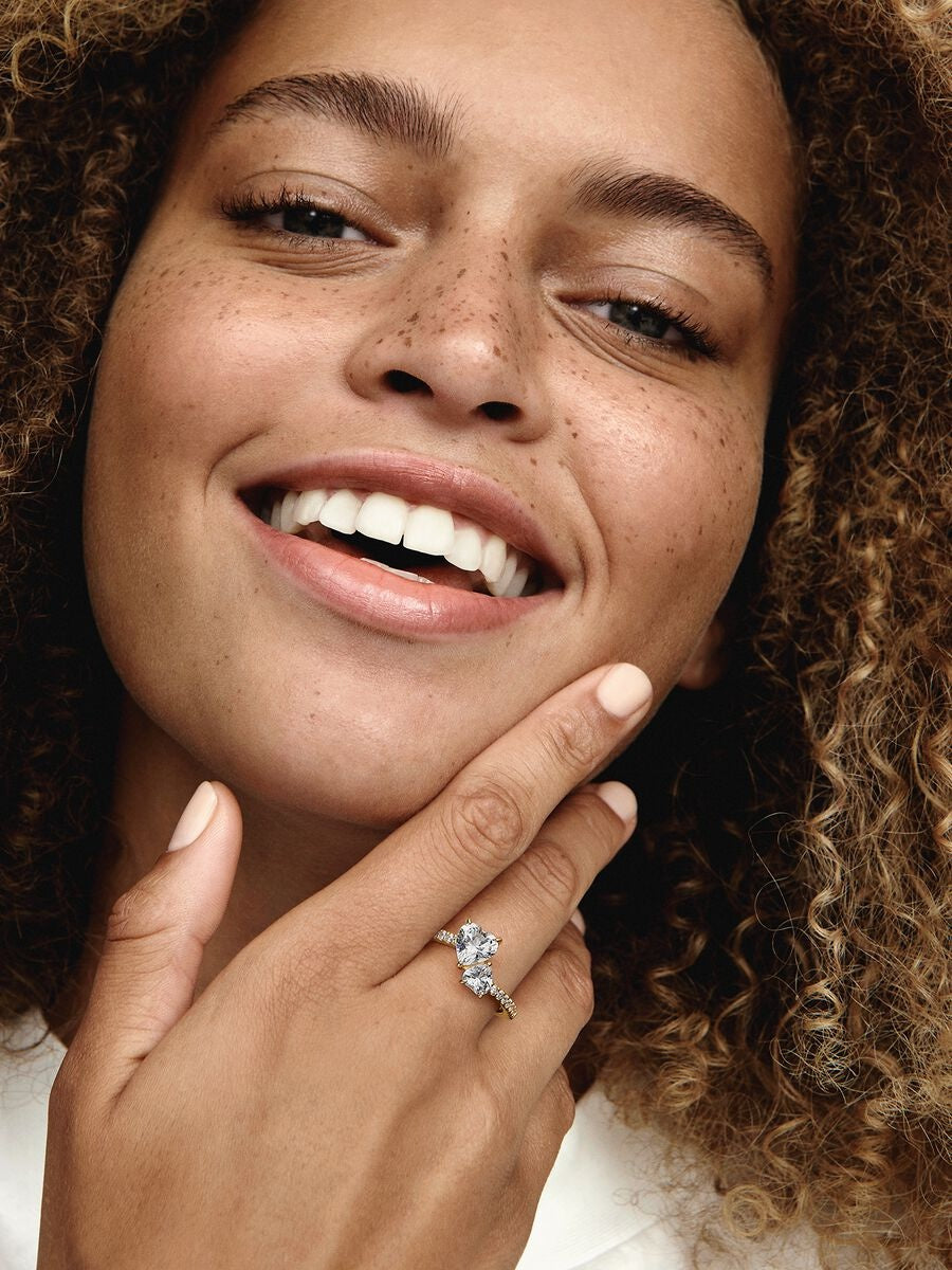 Princess Twin Heart Ring