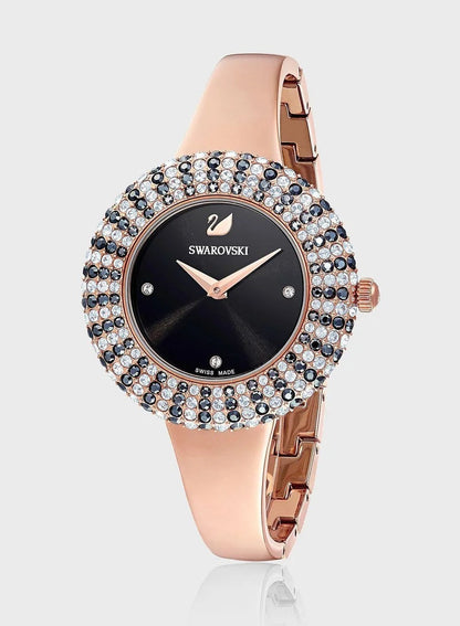 Rose Luxe Crystal Halo Watch-Watches-Blizzm