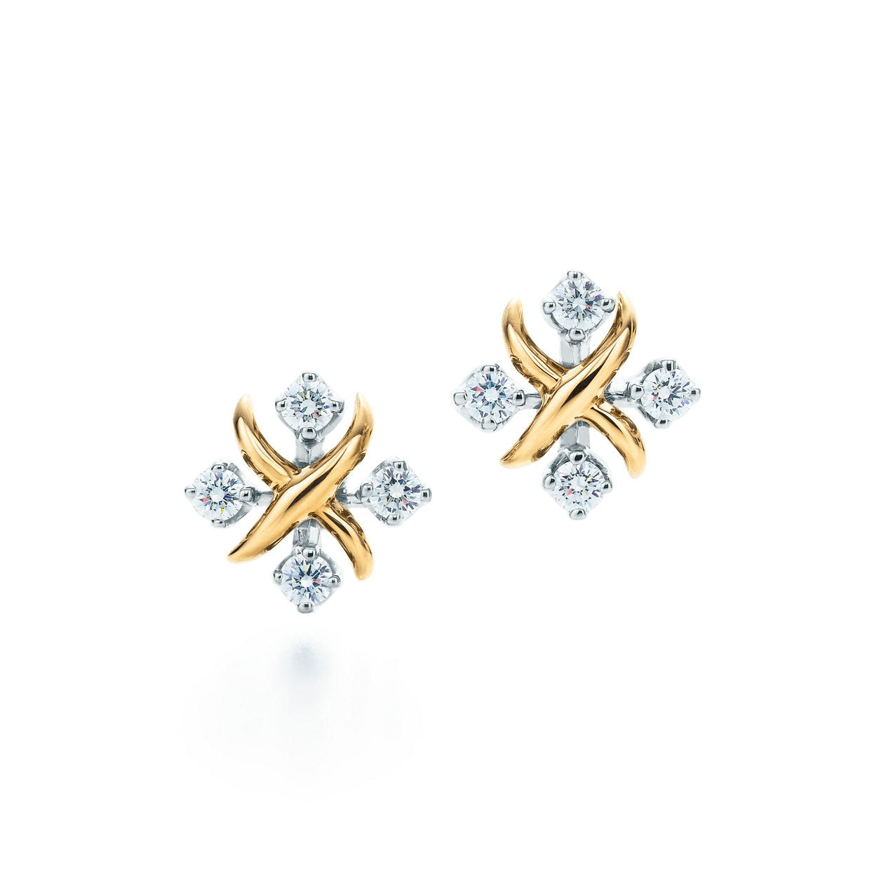 Sixteen Stone X-Motif Crystal Earrings-Earrings-Blizzm