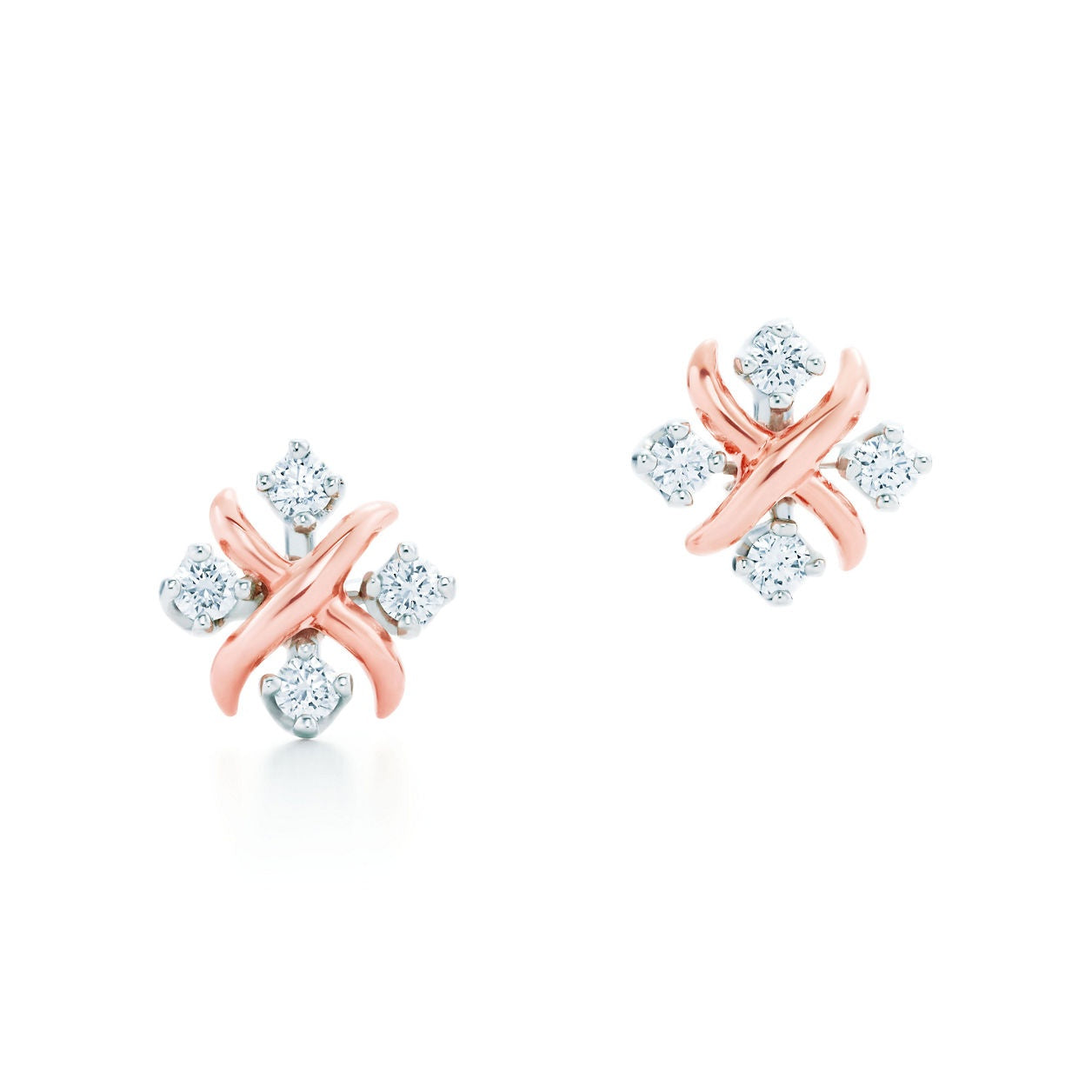 Sixteen Stone X-Motif Crystal Earrings-Earrings-Blizzm