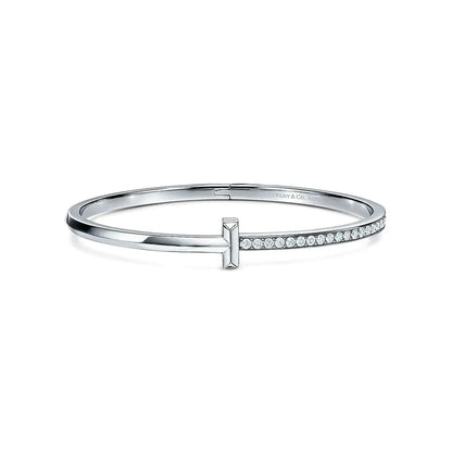 Sleek Facet Crystal Bangle-Bracelets-Blizzm