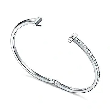 Sleek Facet Crystal Bangle-Bracelets-Blizzm