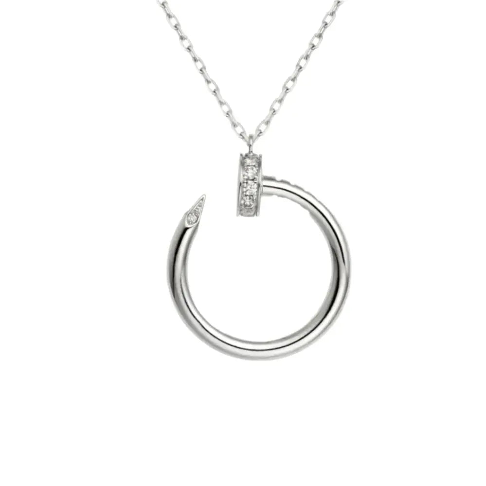 Sleek Nail Necklace-Necklaces-Blizzm