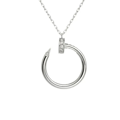 Sleek Nail Necklace-Necklaces-Blizzm