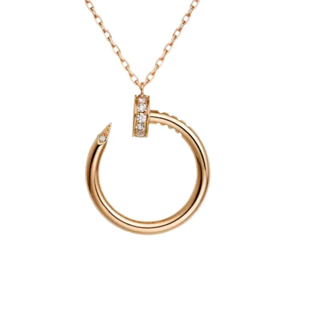Sleek Nail Necklace-Necklaces-Blizzm