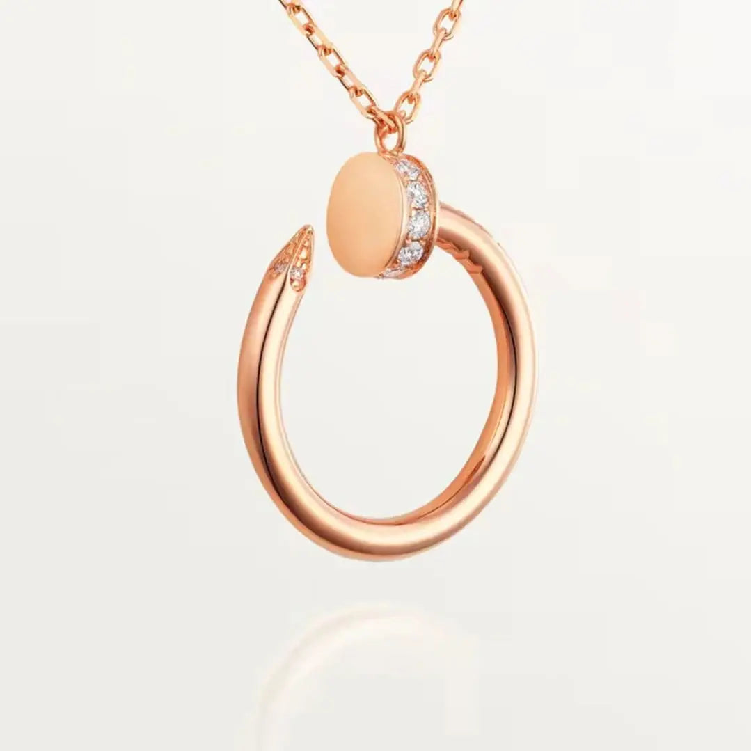 Sleek Nail Necklace-Necklaces-Blizzm