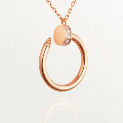 Sleek Nail Necklace-Necklaces-Blizzm