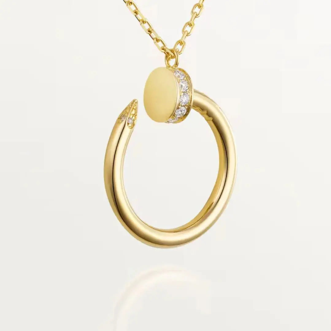 Sleek Nail Necklace-Necklaces-Blizzm