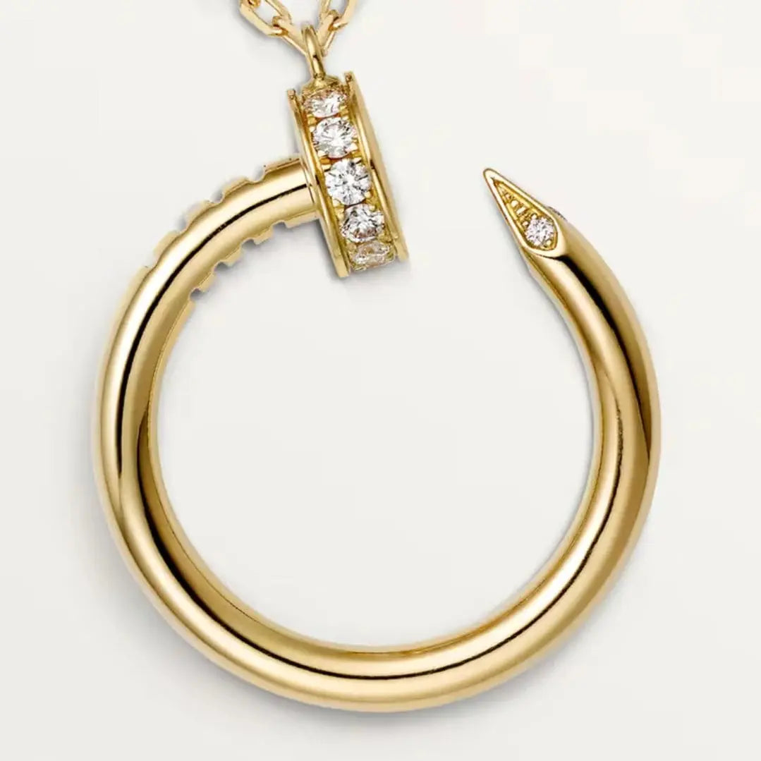 Sleek Nail Necklace-Necklaces-Blizzm