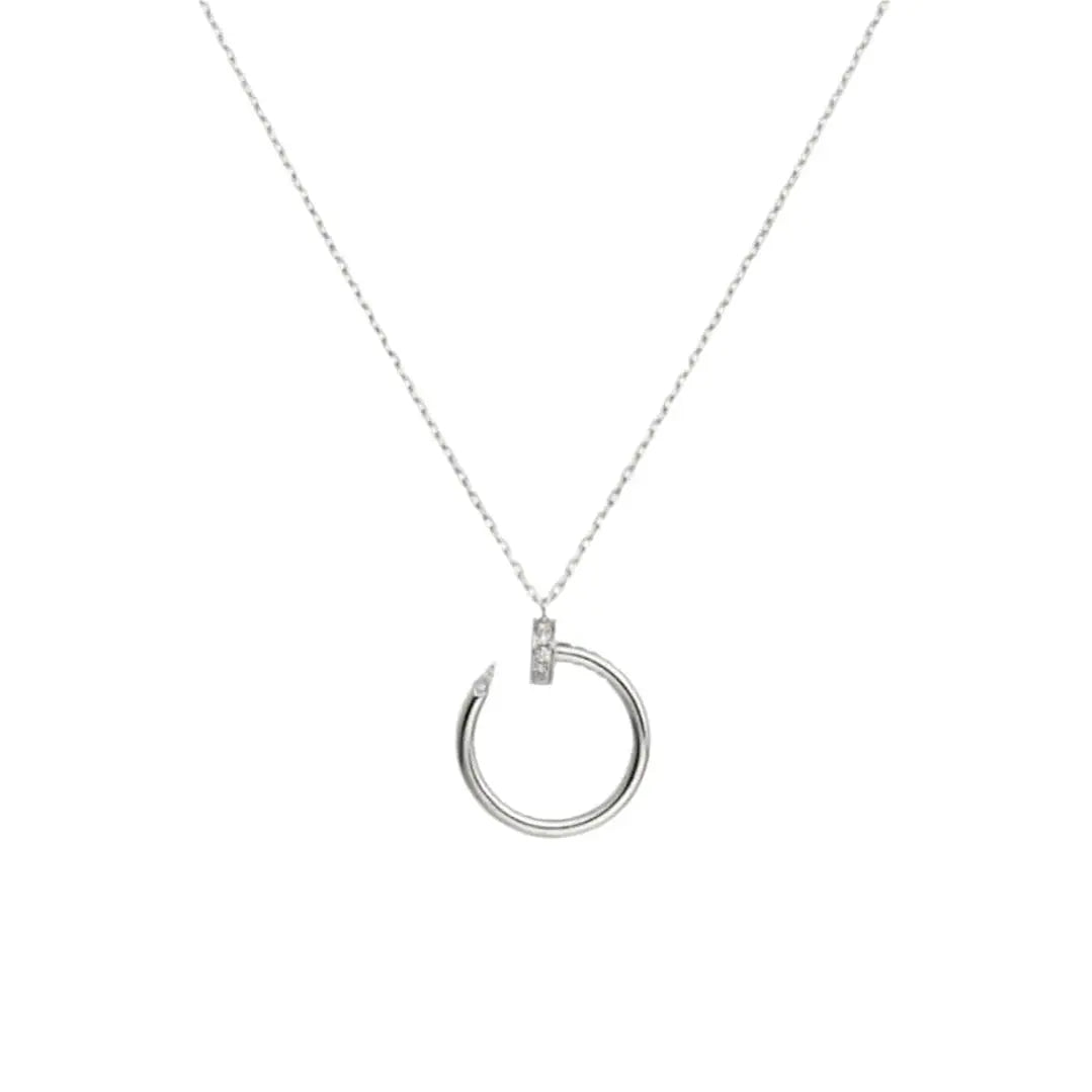 Sleek Nail Necklace-Necklaces-Blizzm