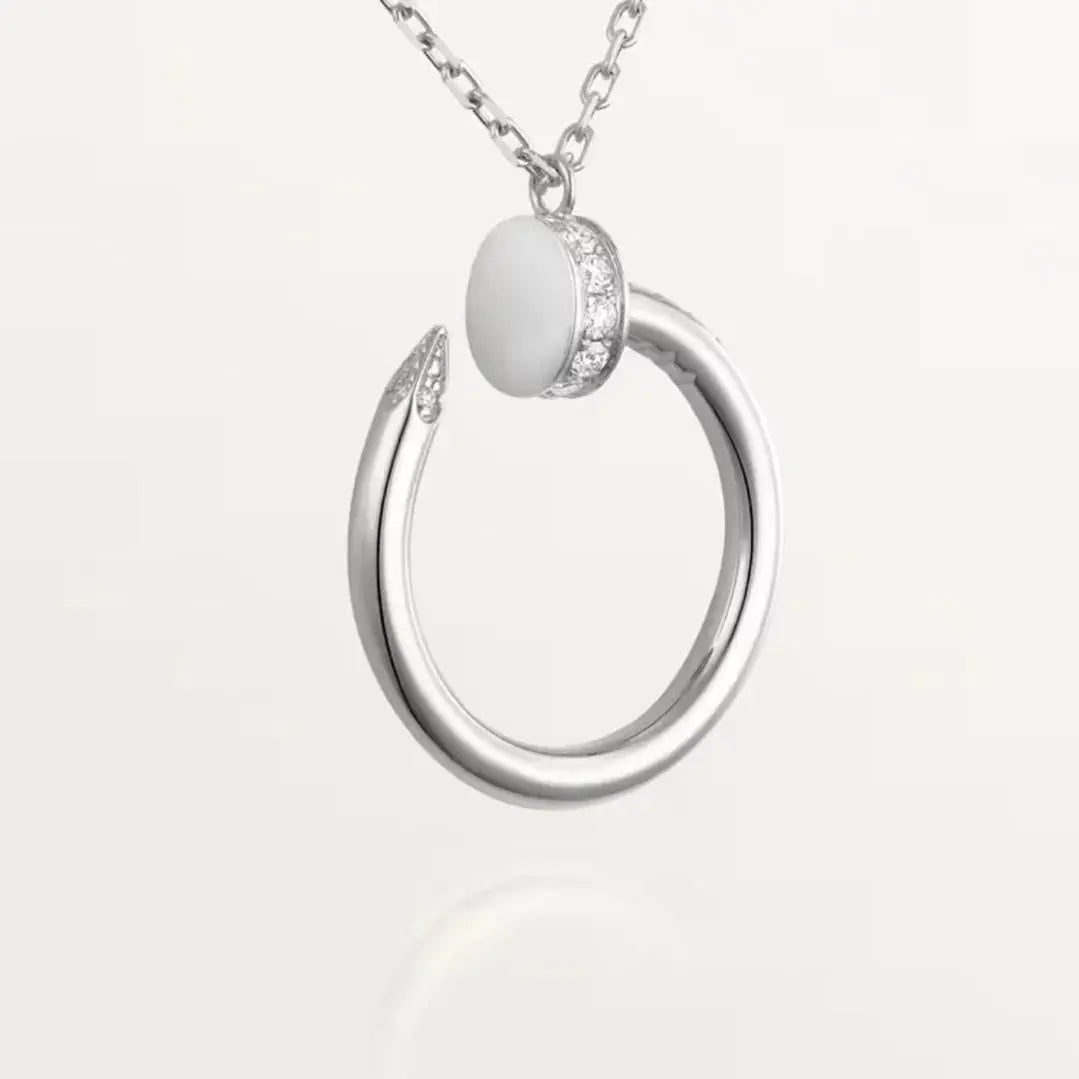 Sleek Nail Necklace-Necklaces-Blizzm