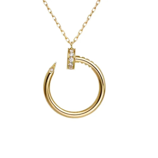 Sleek Nail Necklace-Necklaces-Blizzm
