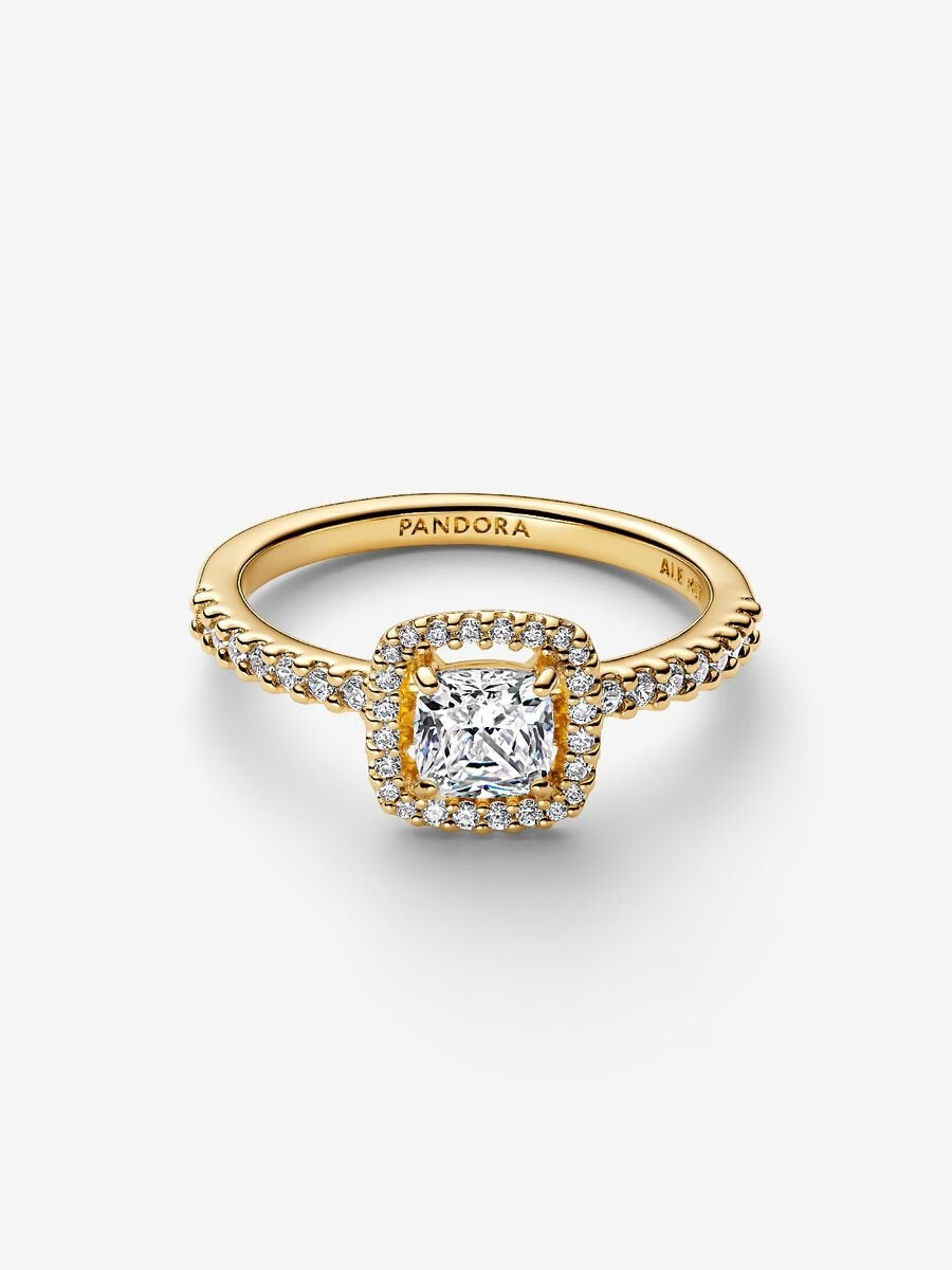 Solara Square Halo Ring-Rings-Blizzm