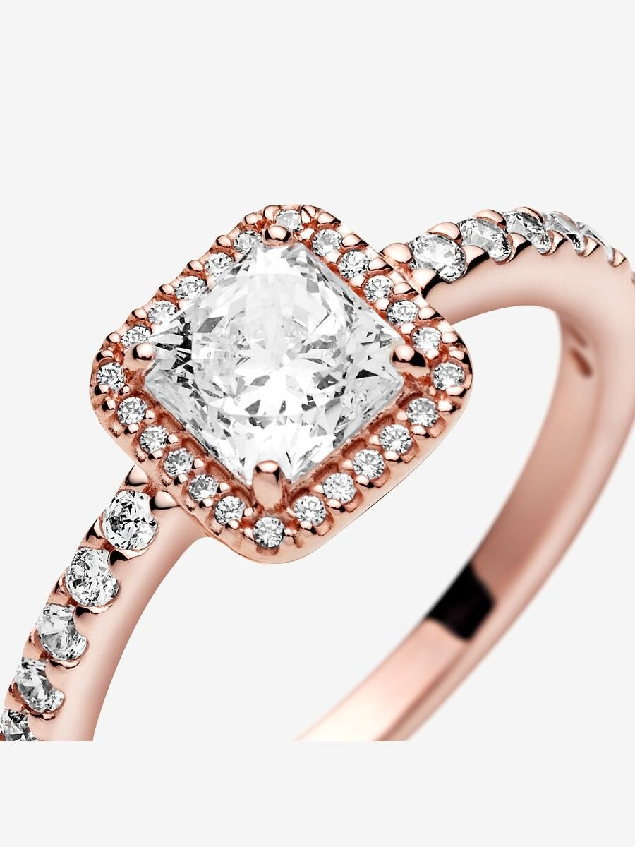Solara Square Halo Ring-Rings-Blizzm