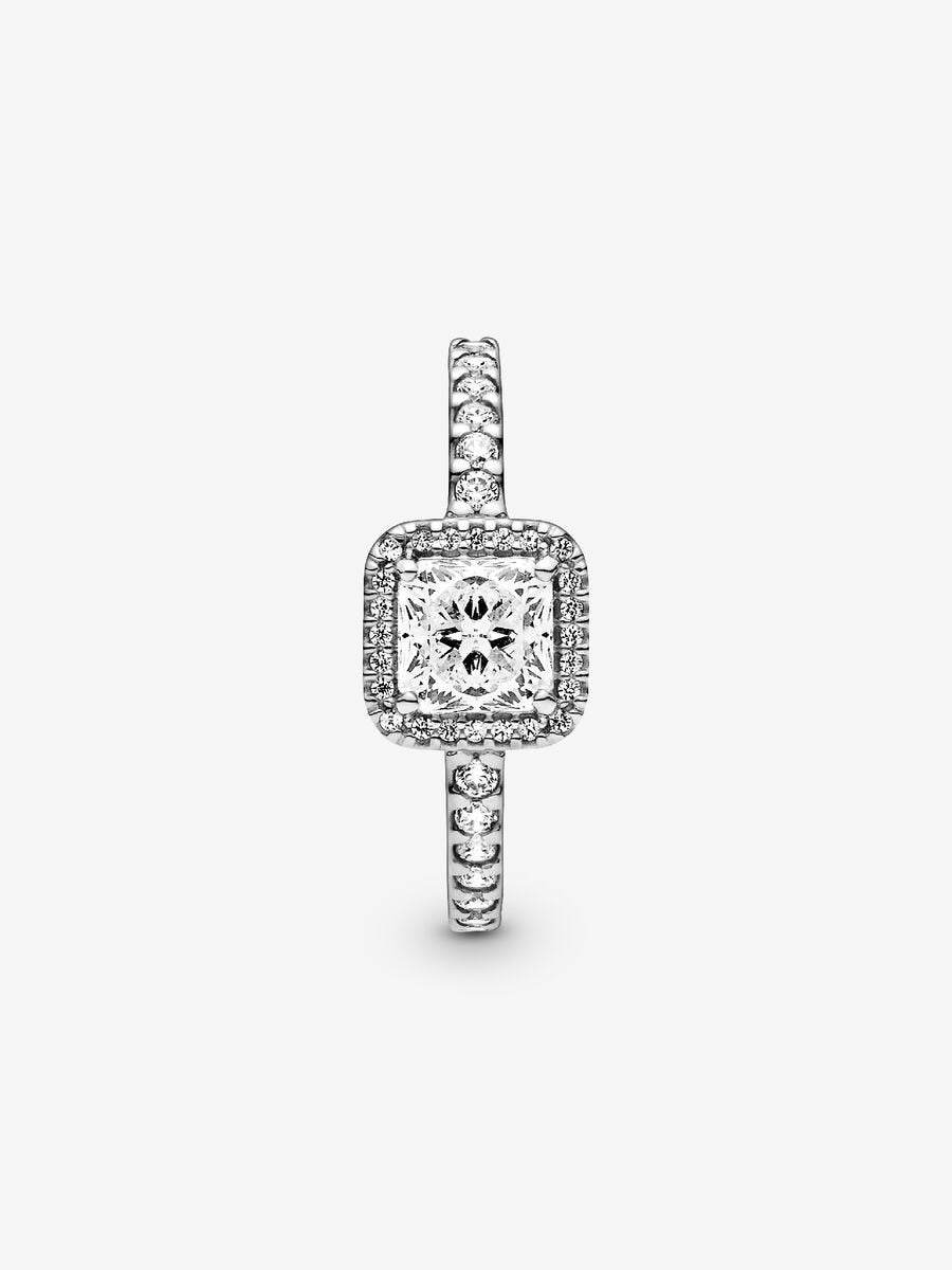 Solara Square Halo Ring-Rings-Blizzm