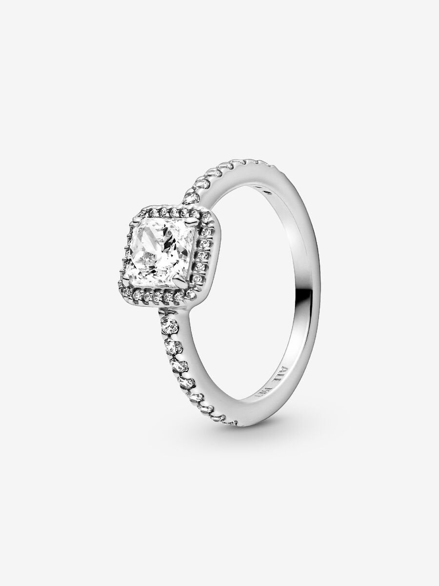 Solara Square Halo Ring-Rings-Blizzm