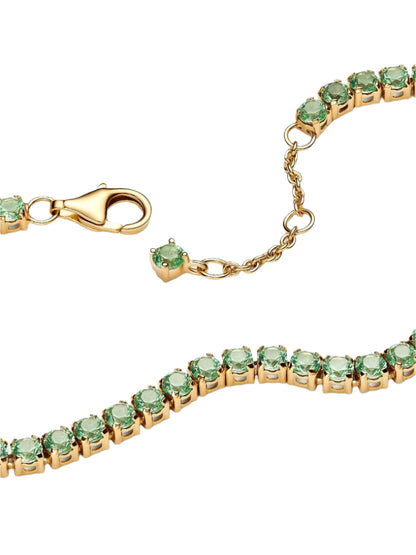 Sparkling Green Crystal Tennis Bracelet-Bracelets-Blizzm