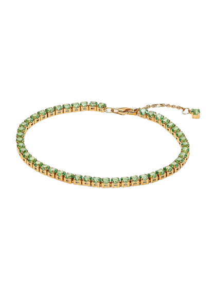 Sparkling Green Crystal Tennis Bracelet-Bracelets-Blizzm