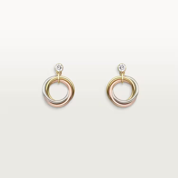 Triple Harmony Sparkle Earrings-Earrings-Blizzm