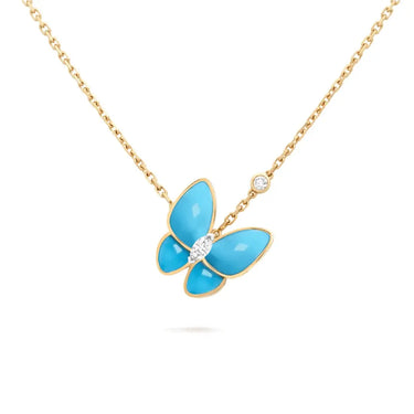 Two Butterfly Necklace-Necklaces-Blizzm