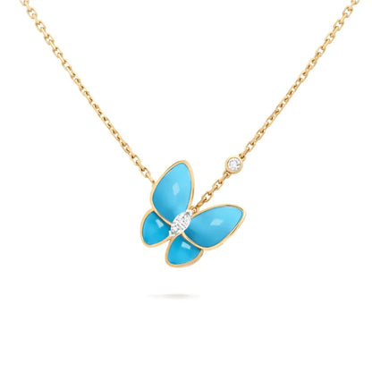 Two Butterfly Necklace-Necklaces-Blizzm