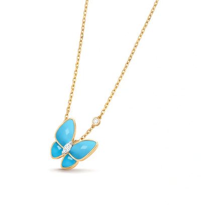 Two Butterfly Necklace-Necklaces-Blizzm