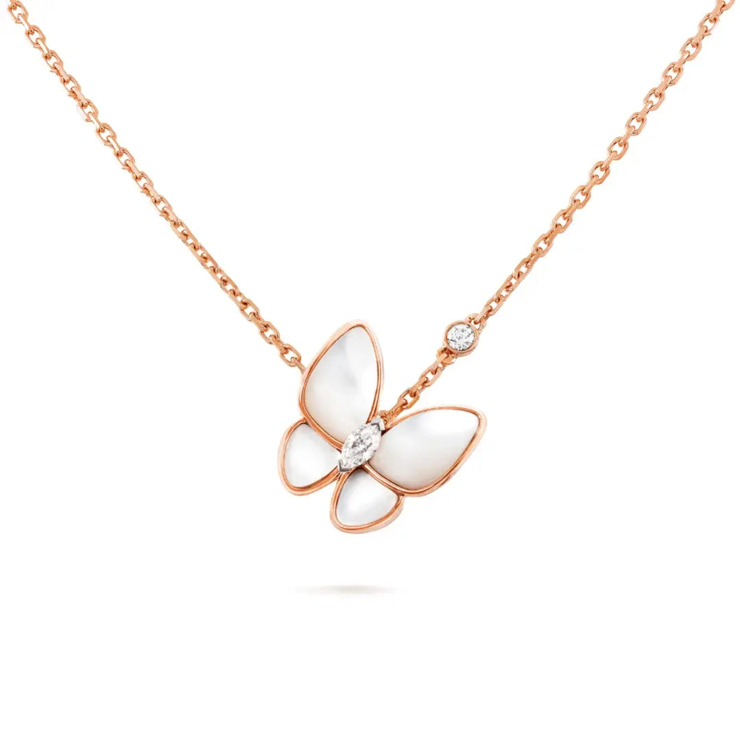Two Butterfly Necklace-Necklaces-Blizzm