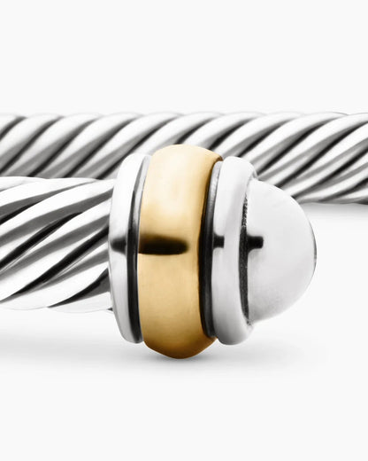 Two Tone Cable Bracelet-Bracelets-Blizzm