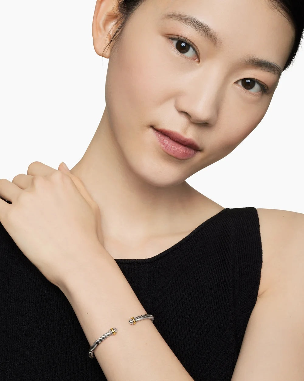Two Tone Cable Bracelet-Bracelets-Blizzm